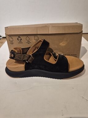 Oncai Black/Khaki Orthopedic Sandals Size 10